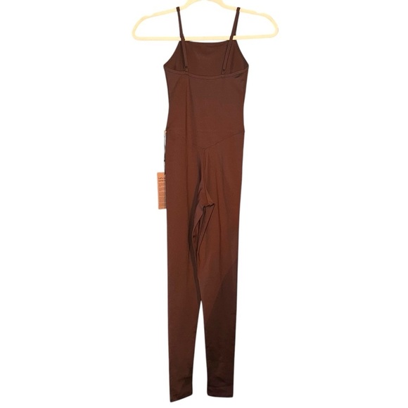 NWT GIRLFRIEND COLLECTIVE Brown Earth Cami Strappy Unitard Size XS - Picture 11 of 16
